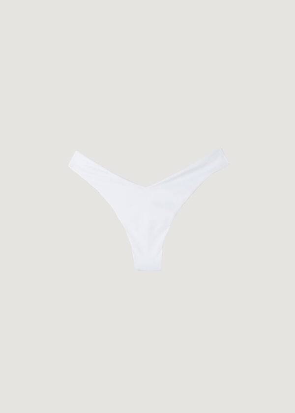 Abajo De Bikini Calzedonia High Cut Brazilian Indonesia Eco Mujer Blancos | MX2806LH