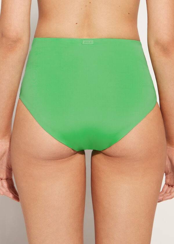 Abajo De Bikini Calzedonia High Shaper Cintura Indonesia Eco Mujer Verdes | MX2783HK