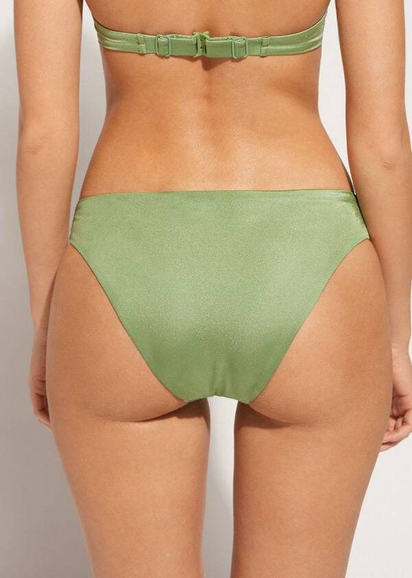 Abajo De Bikini Calzedonia Sequined Cannes rosa Mujer Verdes | MX2653RW