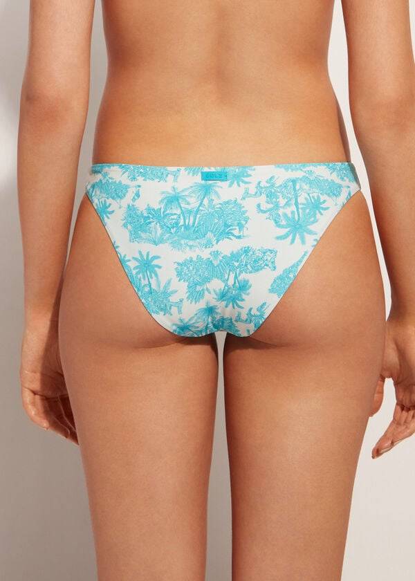 Abajo De Bikini Calzedonia Sorrento Mujer Azules | MX2616CE