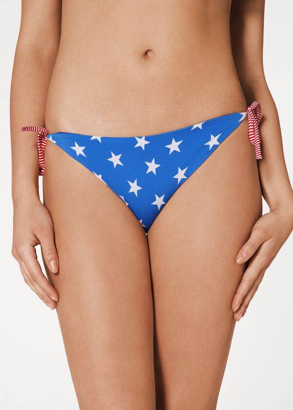 Abajo De Bikini Calzedonia Star patterned Mujer Azules | MX2615VD