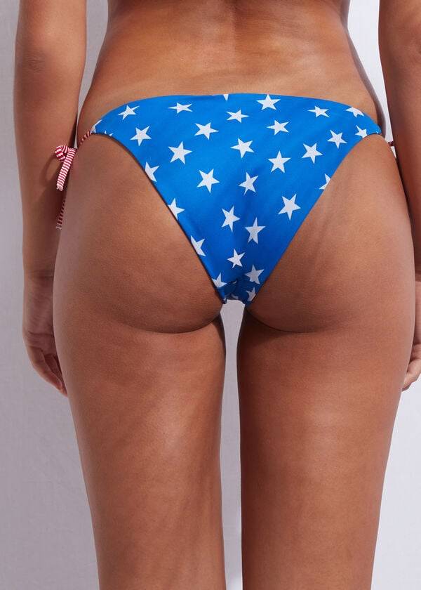 Abajo De Bikini Calzedonia Star patterned Mujer Azules | MX2615VD