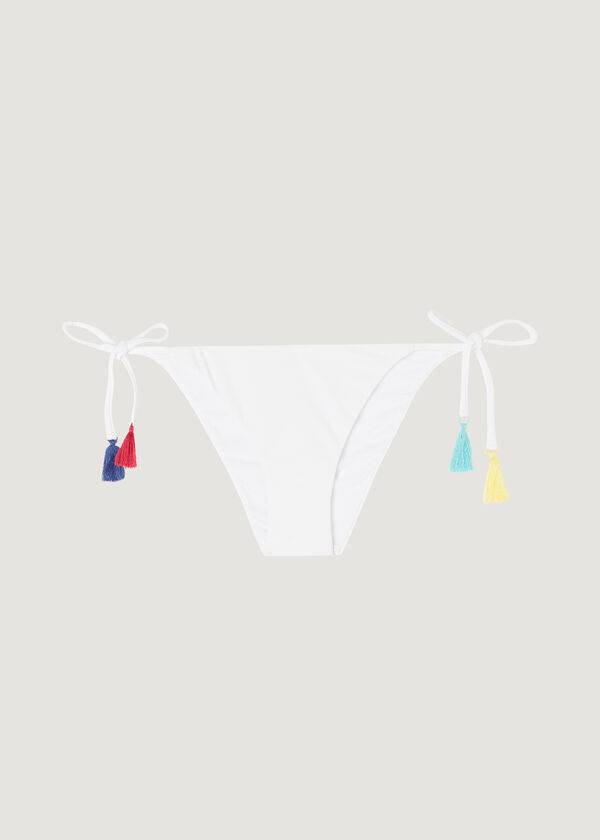 Abajo De Bikini Calzedonia String Delhi Mujer Blancos | MX2602PQ