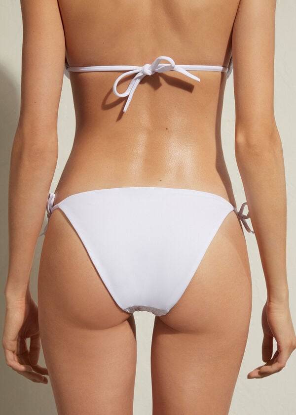 Abajo De Bikini Calzedonia String Lanzarote Mujer Blancos | MX2593LH