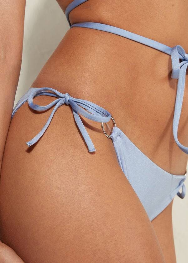 Abajo De Bikini Calzedonia String Tie Abu Dhabi Mujer Azules | MX2572FM