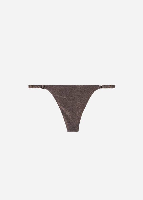 Abajo De Bikini Calzedonia Thin Sides Tanga Hollywood Mujer Negros | MX2562BC