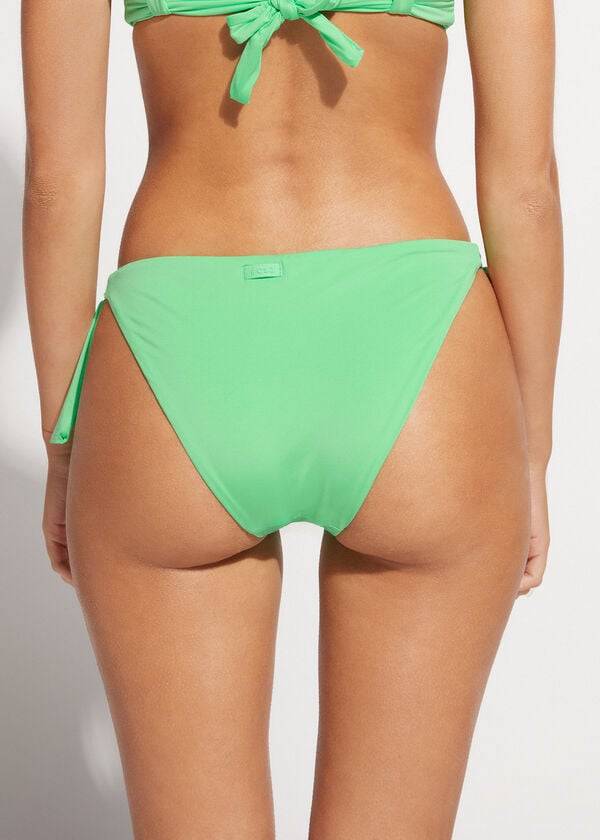 Abajo De Bikini Calzedonia Tied Indonesia Eco Mujer Verde Menta | MX2544HK