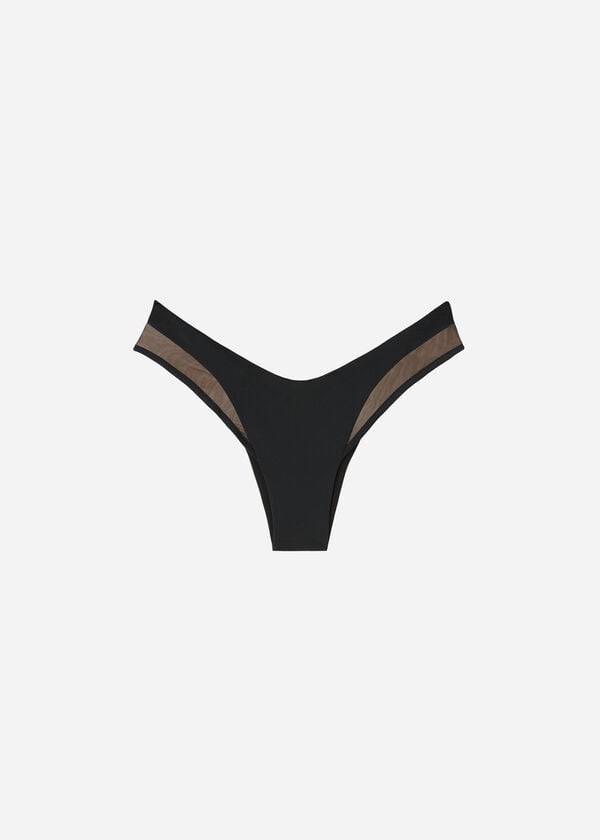 Abajo De Bikini Calzedonia Tulle Insert Shaped Cintura Tokyo Mujer Rosas | MX2534MA