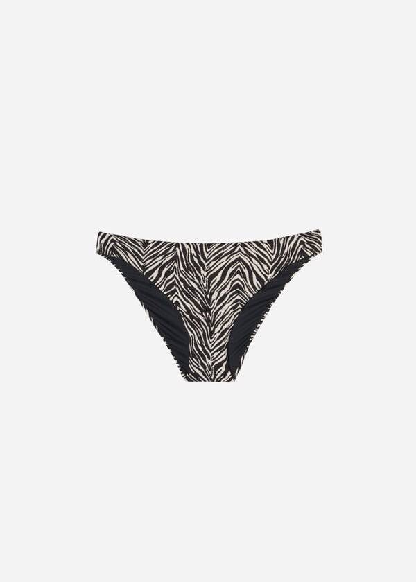 Abajo De Bikini Calzedonia Zebra Nairobi Mujer Negros | MX2530RW