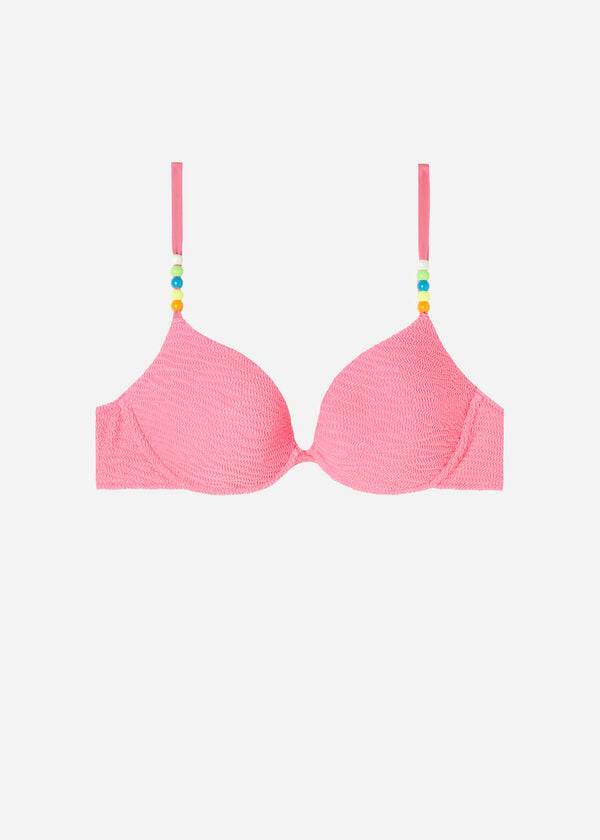 Arriba De Bikini Calzedonia Acolchado Push-Up San Diego Mujer Rosas | MX2314SO