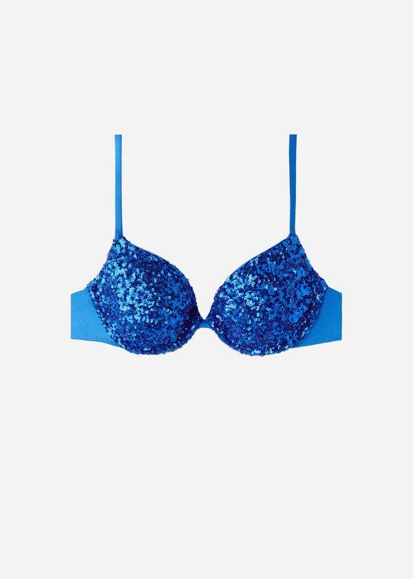 Arriba De Bikini Calzedonia Acolchado Push-Up Cannes rosa Mujer Azules | MX2346YU