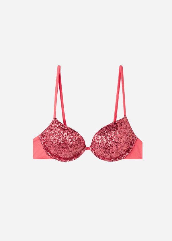 Arriba De Bikini Calzedonia Acolchado Push-Up Cannes Mujer Rosas | MX2353NB