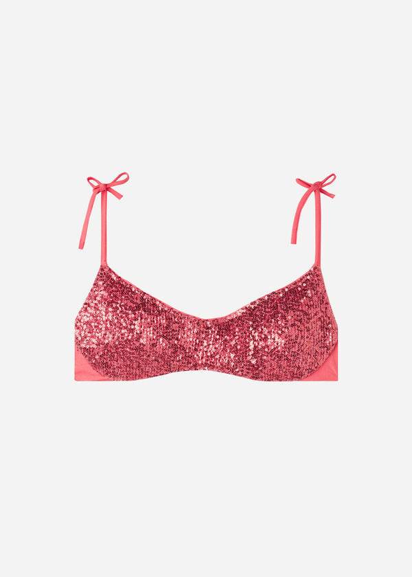 Arriba De Bikini Calzedonia Acolchado Tank-Estilo Cannes Mujer Rosas | MX2305ZG