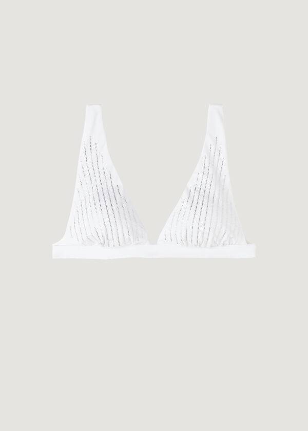 Arriba De Bikini Calzedonia Acolchado Triangle Shanghai Mujer Blancos | MX2254XF