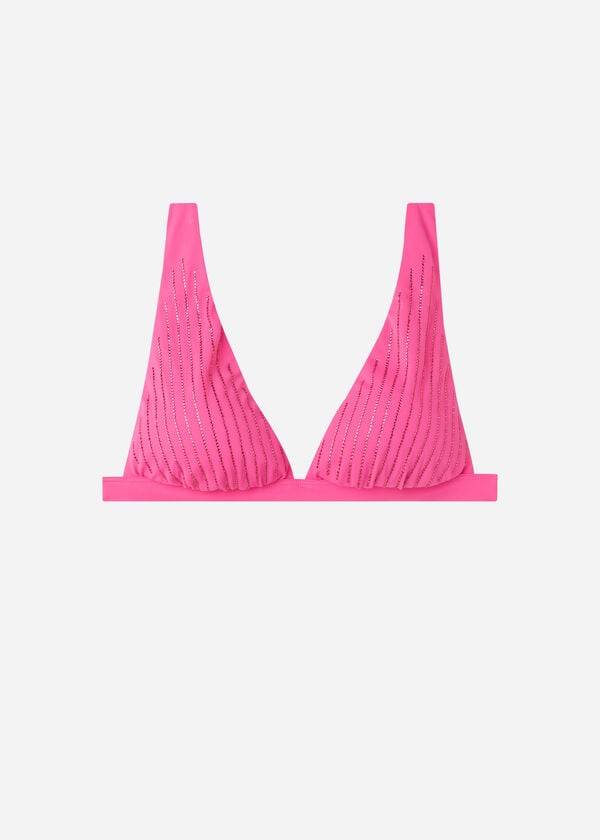 Arriba De Bikini Calzedonia Acolchado Triangle Shanghai Mujer Rosas | MX2256VD