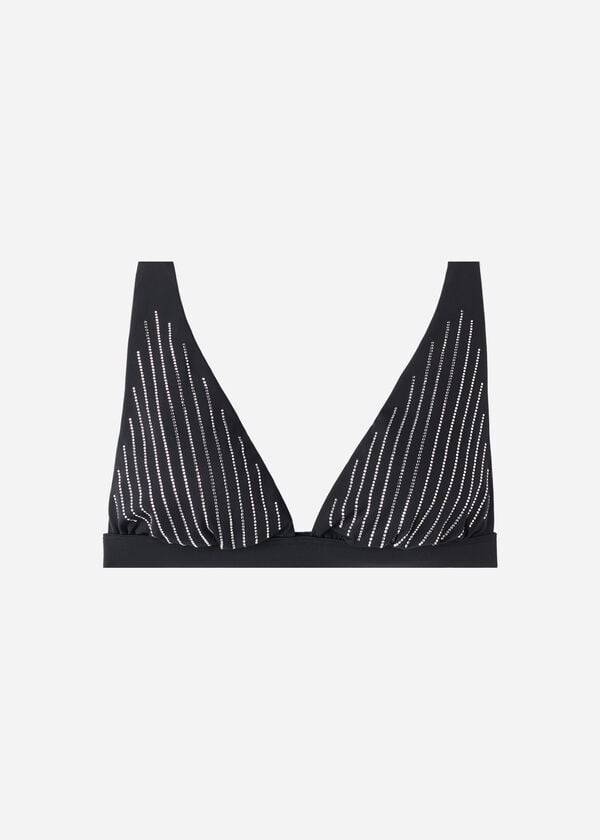 Arriba De Bikini Calzedonia Acolchado Triangle Shanghai Mujer Negros | MX2257BC