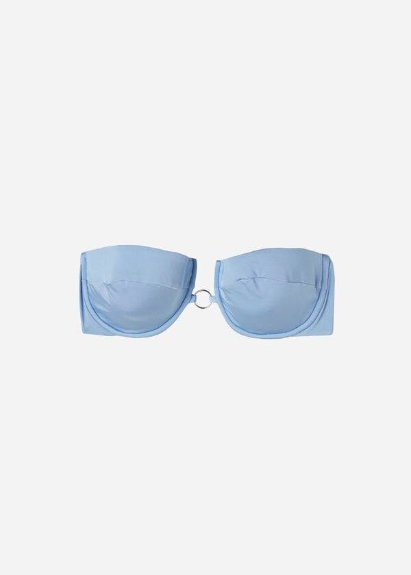 Arriba De Bikini Calzedonia Bandeau SwimsuitTop Abu Dhabi Mujer Azules | MX2493GL