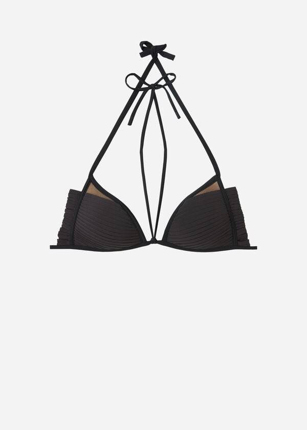 Arriba De Bikini Calzedonia Graduated Acolchado Triangle Tokyo Mujer Negros | MX2440HK