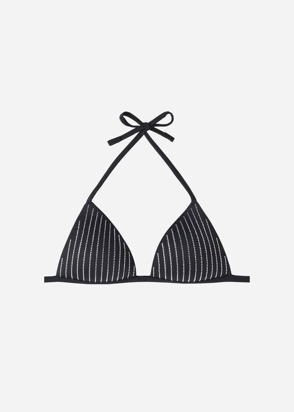 Arriba De Bikini Calzedonia Graduated Acolchado Triangle Shanghai Mujer Negros | MX2445AP