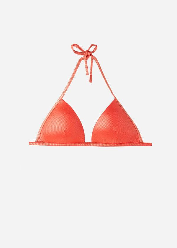 Arriba De Bikini Calzedonia Graduated Acolchado Triangle Antigua Mujer Coral Naranjas | MX2461XF