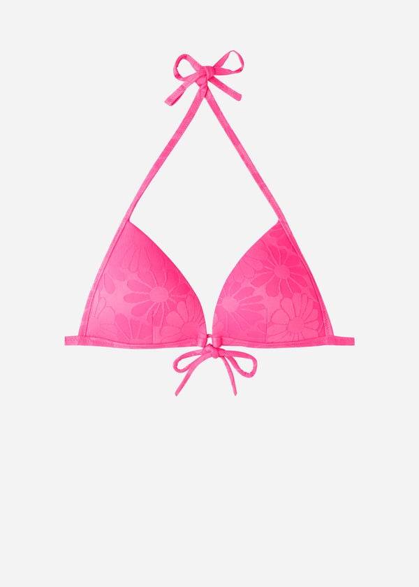 Arriba De Bikini Calzedonia Graduated Acolchado Triangle Antibes Mujer Rosas | MX2463LH