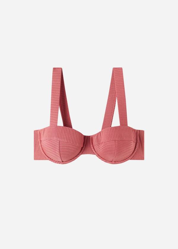 Arriba De Bikini Calzedonia Push-Up Bandeau Biarritz Mujer Marrom | MX2238TV