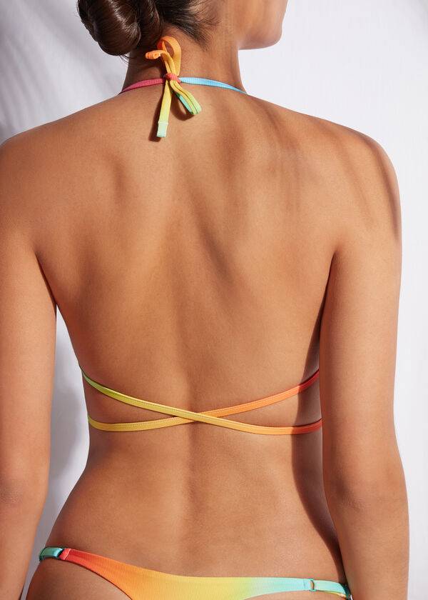 Arriba De Bikini Calzedonia String Triangle Swimsuit Barcellona Mujer Multicolor | MX2218AP