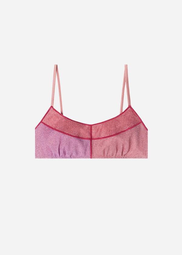 Arriba De Bikini Calzedonia Tank Estilo Lamé Lisbona Mujer Rosas | MX2194DN