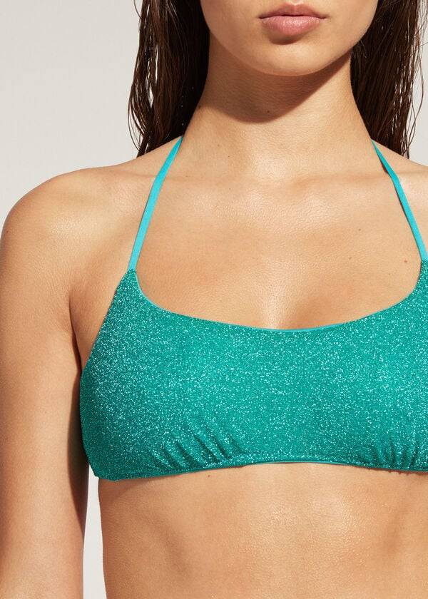 Arriba De Bikini Calzedonia Tank-style Las Vegas Mujer Azules | MX2179BC