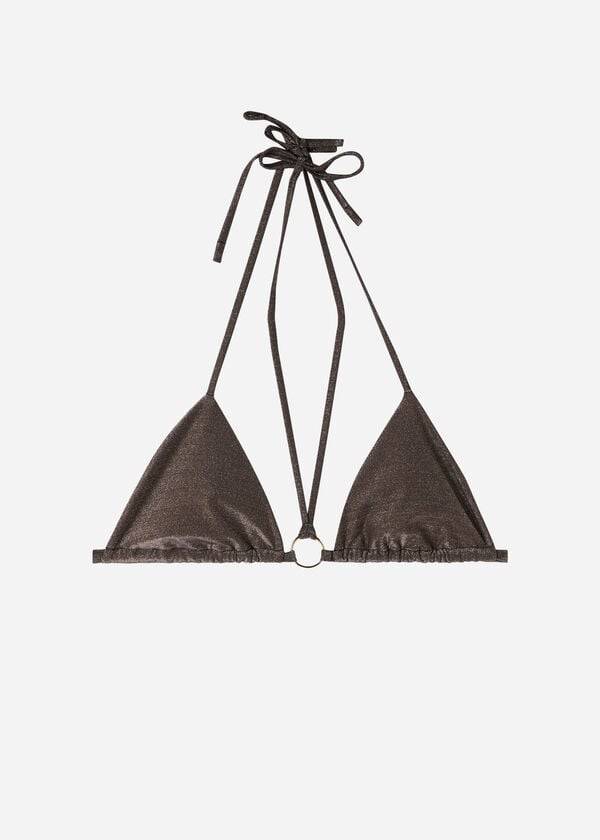 Arriba De Bikini Calzedonia Triangle String Hollywood Mujer Negros | MX2158EX