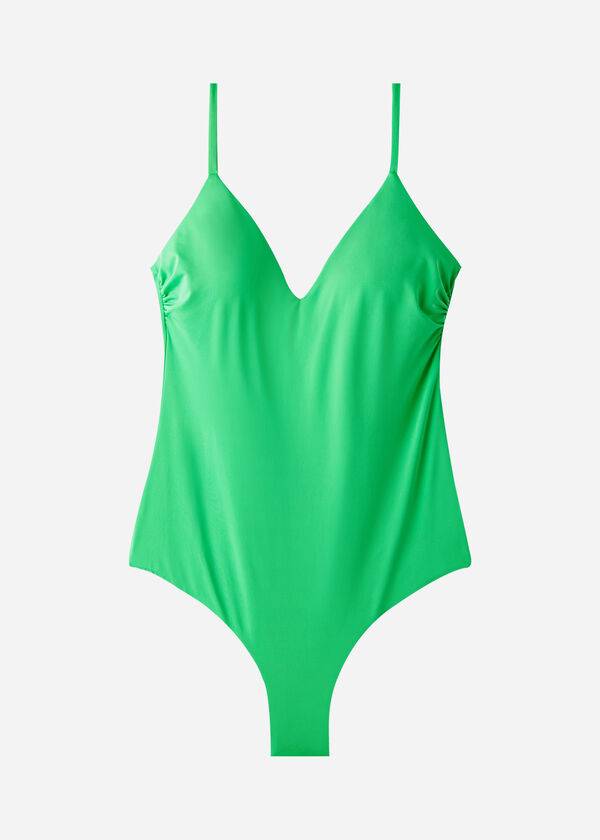 Bañadores Calzedonia Acolchado One-Piece Indonesia Mujer Verdes | MX2012DN