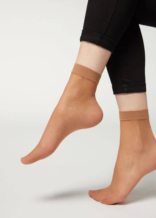 Calcetines Calzedonia 20 Denier Sheer Mujer Marrom | MX1882DN