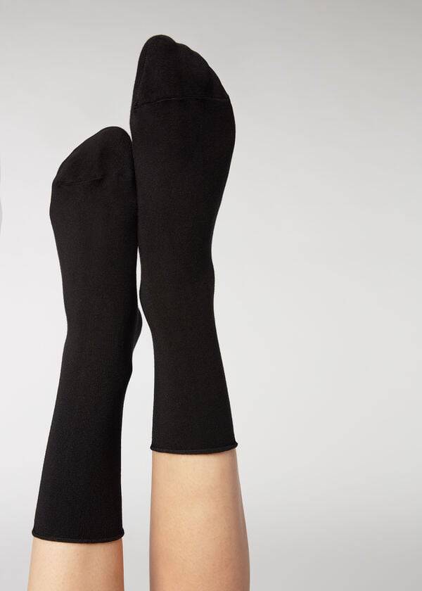 Calcetines Calzedonia Ankle with Cashmere Corta Mujer Negros | MX1846EX