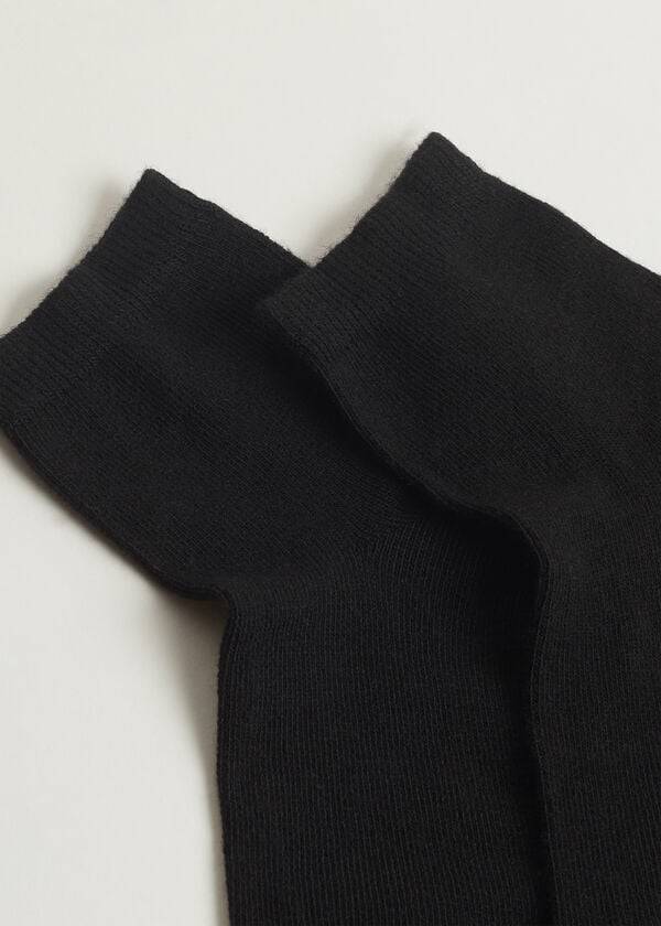 Calcetines Calzedonia Cashmere Blend Corta Niños Negros | MX1024DN