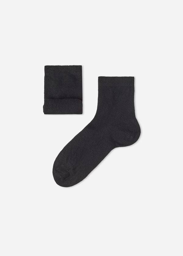 Calcetines Calzedonia Cashmere Blend Corta Niños Negros | MX1024DN