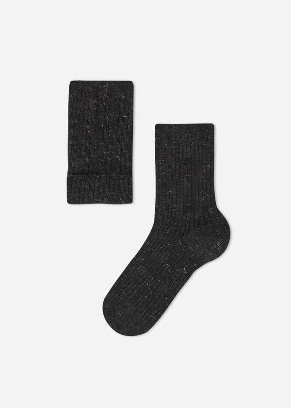 Calcetines Calzedonia Cashmere and Glitter Corta Niños Negros | MX1030LH