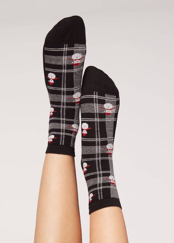 Calcetines Calzedonia Christmas Corta Mujer Cafes | MX1818QZ