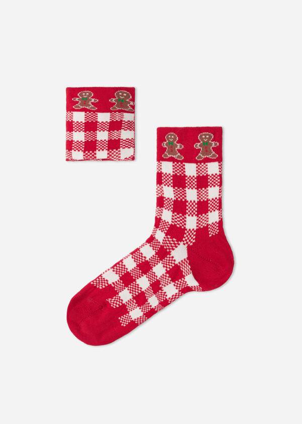 Calcetines Calzedonia Christmas Series Corta Niños Rojos Blancos | MX1021PQ