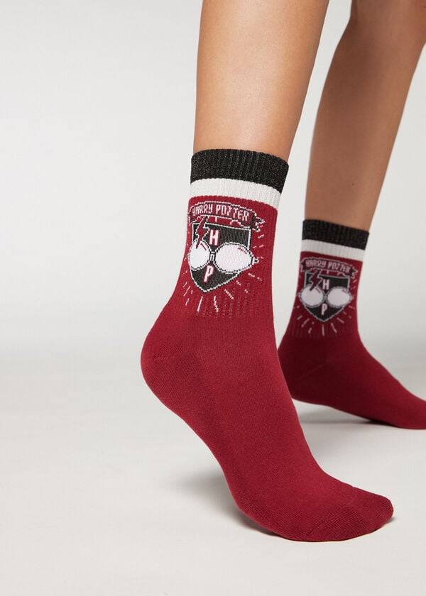 Calcetines Calzedonia Harry Potter Corta Deporte Mujer Rojos | MX1749PQ