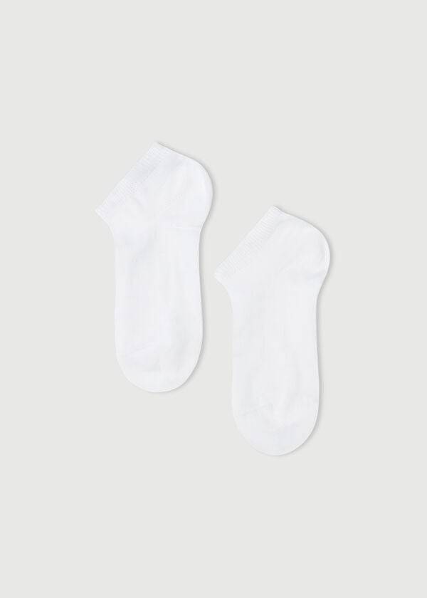 Calcetines Calzedonia Light Algodon Ankle Corta Niños Blancos | MX1003KI