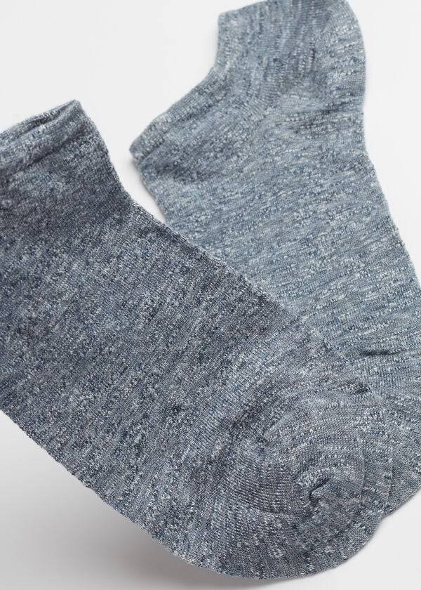 Calcetines Calzedonia Linen and Viscose No-show Mujer Azules | MX1897WY