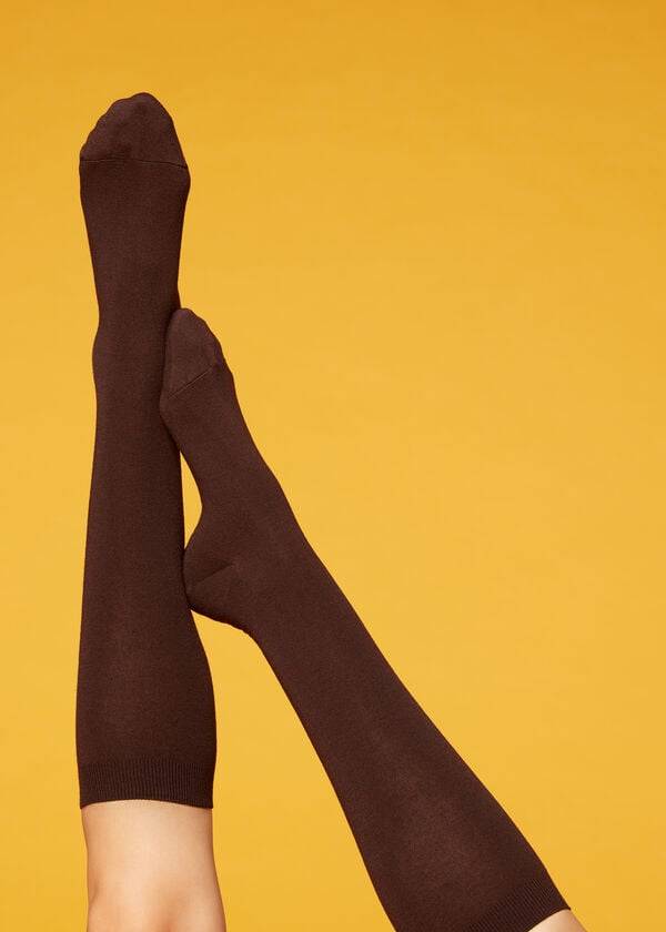 Calcetines Calzedonia Long with Cashmere Mujer Marrom | MX1940LH