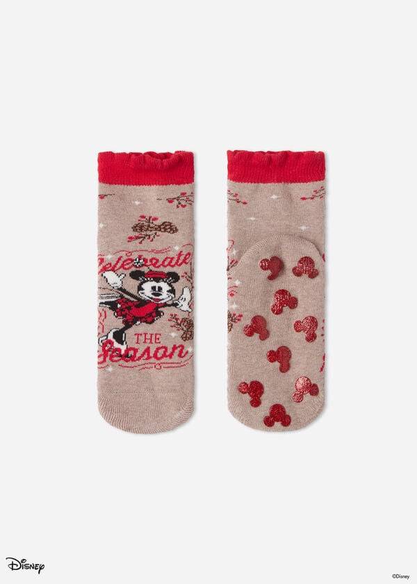 Calcetines Calzedonia Non-slip Disney Minnie Mouse Christmas Corta Niños Marrom | MX1000MA