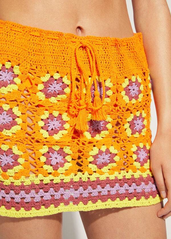 Cubrirlos Calzedonia Crochet Skirt Mujer Naranjas | MX2061PQ