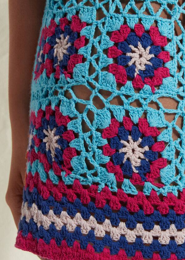 Cubrirlos Calzedonia Crochet Skirt Mujer Turquesa Azules | MX2062AP