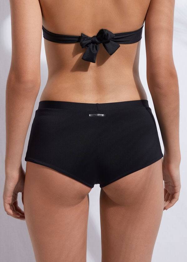 Cubrirlos Calzedonia Shorts Swimsuit Bottom Indonesia Mujer Negros | MX2043KI