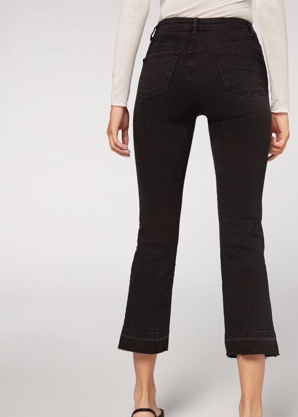 Jeans Calzedonia Cropped Flare Mujer Grises | MX1629ZG