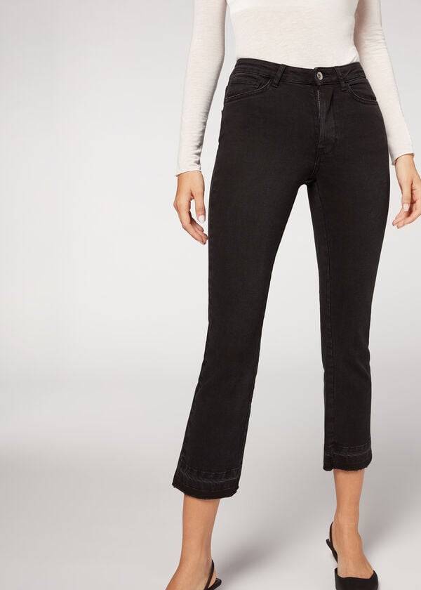 Jeans Calzedonia Cropped Flare Mujer Grises | MX1629ZG