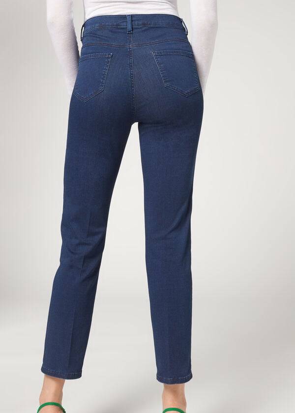 Jeans Calzedonia Eco Comodidad Mujer Azul Marino | MX1623FM