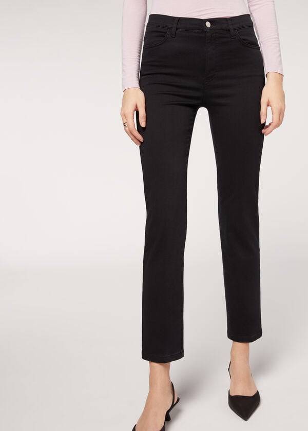 Jeans Calzedonia Eco Comodidad Mujer Negros | MX1624GL